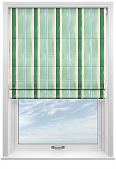 Bluebellgray Seaside Stripe, Seaglass - Roman Blind
